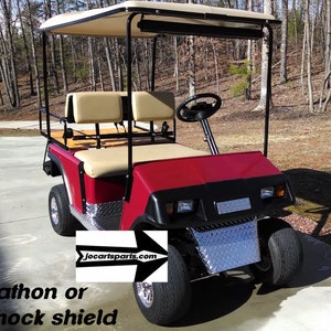 Fits Ezgo MARATHON & TXT Golf Cart Aluminum Diamond Plate Shock Cover