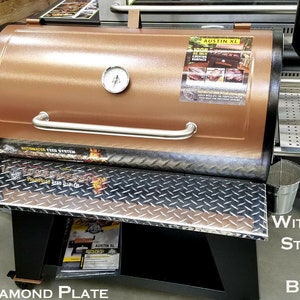 Pit Boss 1000 AUSTIN XL Pellet Grill Aluminum Diamond Plate Folding Shelf
