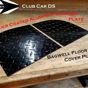 Fits Club Car DS Golf Cart Powder Coated Aluminum Diamond Plate 2 pc. Bagwell floor
