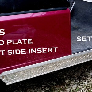 Club Car ds Golf Cart Diamond Plate Rocker panel Inserts & Kick plate 3 pc kit
