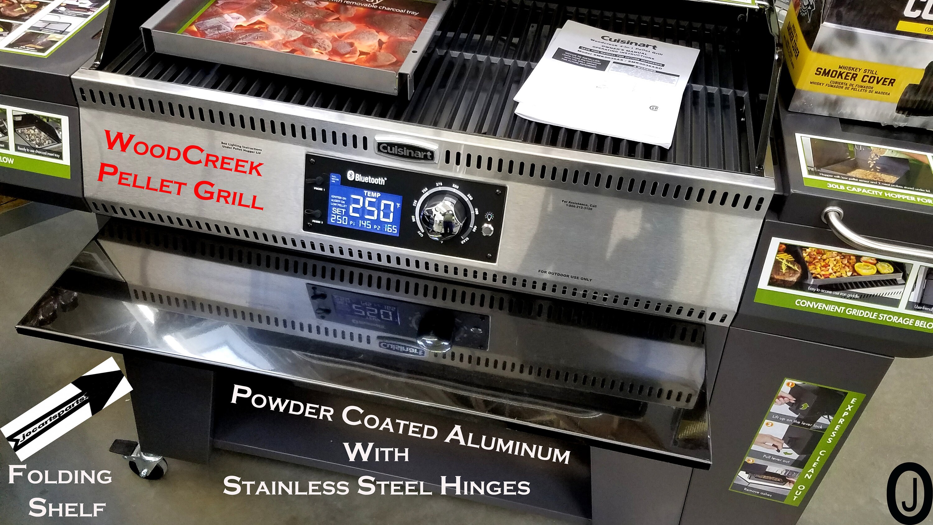 Cuisinart Woodcreek Pellet Grill Black Powder Coated Aluminum Etsy