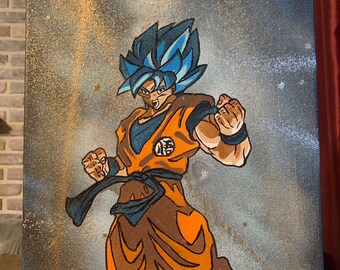 Goku spray paint art - Etsy España Goku spray paint art - Etsy España