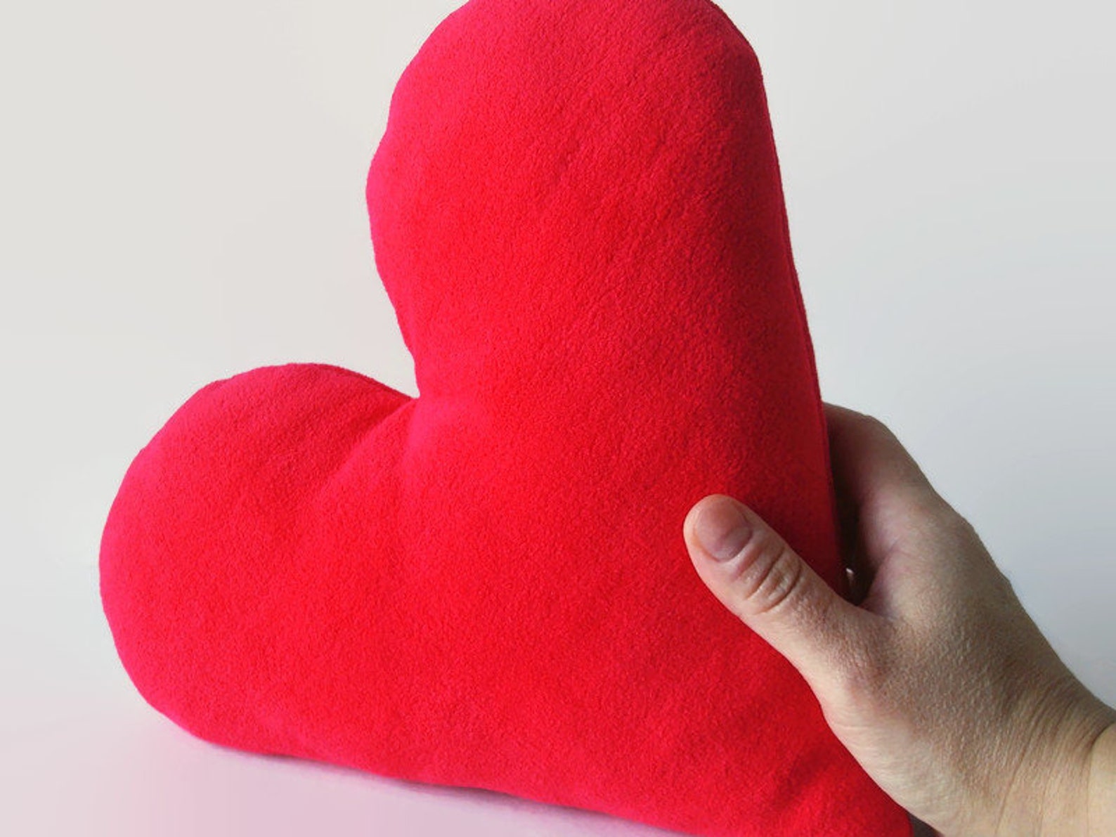 Red heart pillow heart throw pillow shaped pillows love Etsy