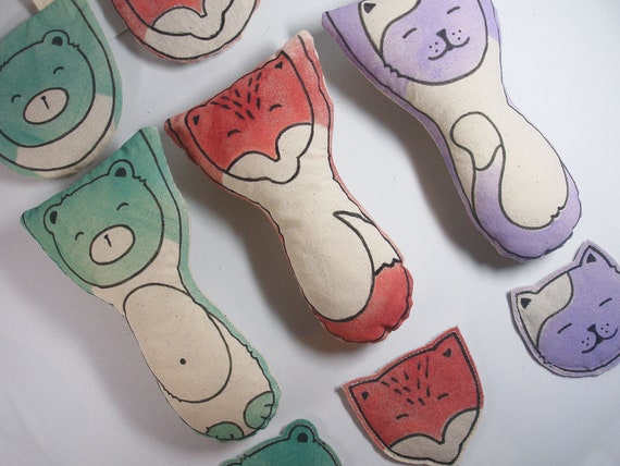 woodland stuffed animal set