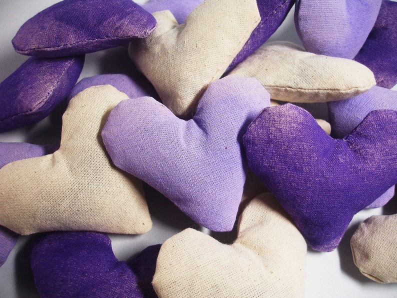 Set of 3 Heart Shaped Lavender Sachets Drawer Fragnance
