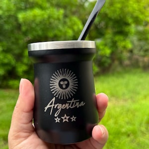 Mate Gourd Engraved Argentina 3 stars