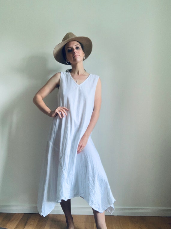 LINEN dress | white