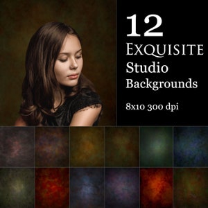 12 Exquisite Studio Backgrounds, Digital Studio Backdrops, Fancy Portrait Backdrops, Digital Photo Overlays