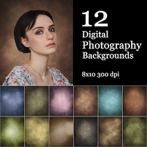 12 Photography Backgrounds, Photo Backdrops, Portrait Textures, Photoshop Overlays, Studio Backgrounds