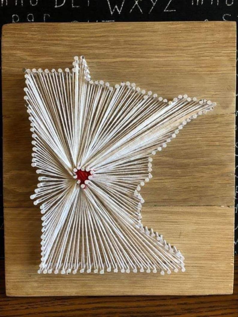 Minnesota String Art Pattern Minnesota String Art Template: DIY Pattern & Instructions (digital ...
