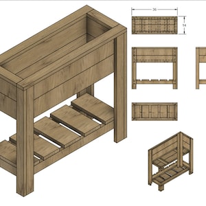 Digital Plans 36x15 Raised Cedar Planter Box / Raised Garden / Raised Flower Bed / Raised Herb Garden / Elevated Garden / Deck Garden image 4