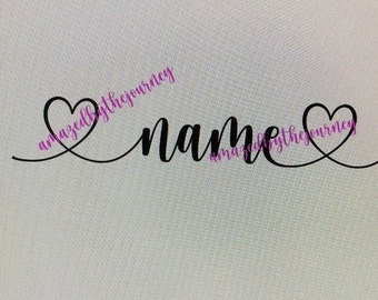 Nombre de corazón personalizado SVG: Alfabeto en minúsculas personalizado (descarga digital)