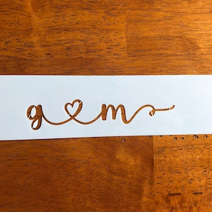STENCIL Custom initials or word (lower case) Paint/Wall/Reusable Craft