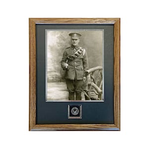 US Military Air Force Insignia - Custom Photo Frame - Available in Multiple Sizes - Real Solid American Hardwood Oak - Made in the USA