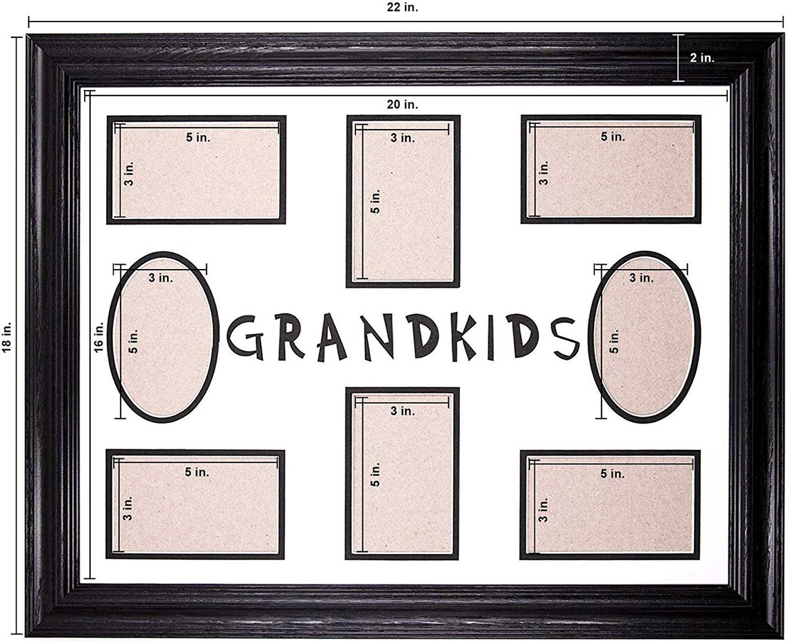 Grandkids Picture Frame Collage Holds 8 3 x 5 Etsy