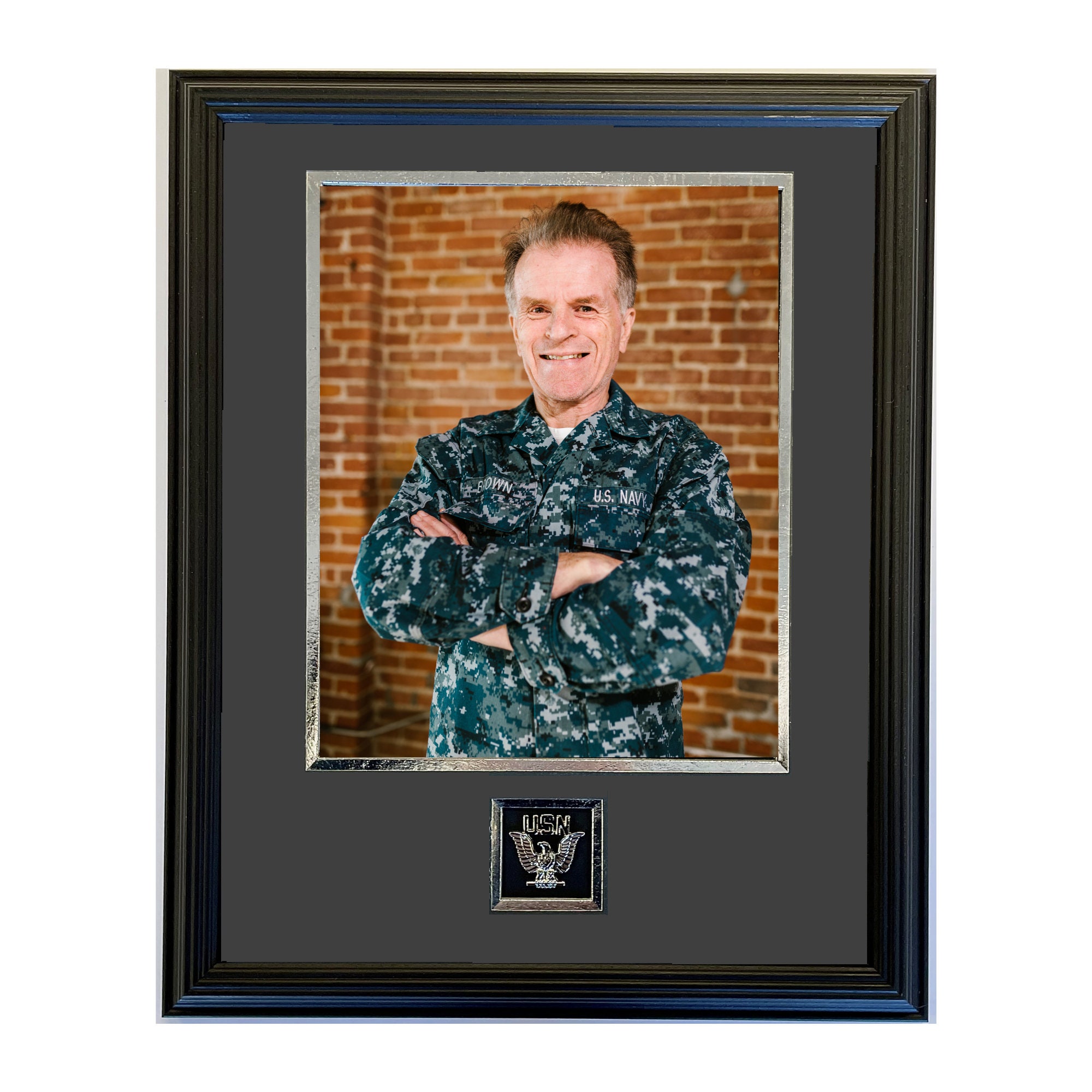 US Military Custom Frame US Navy Insignia 11x Etsy
