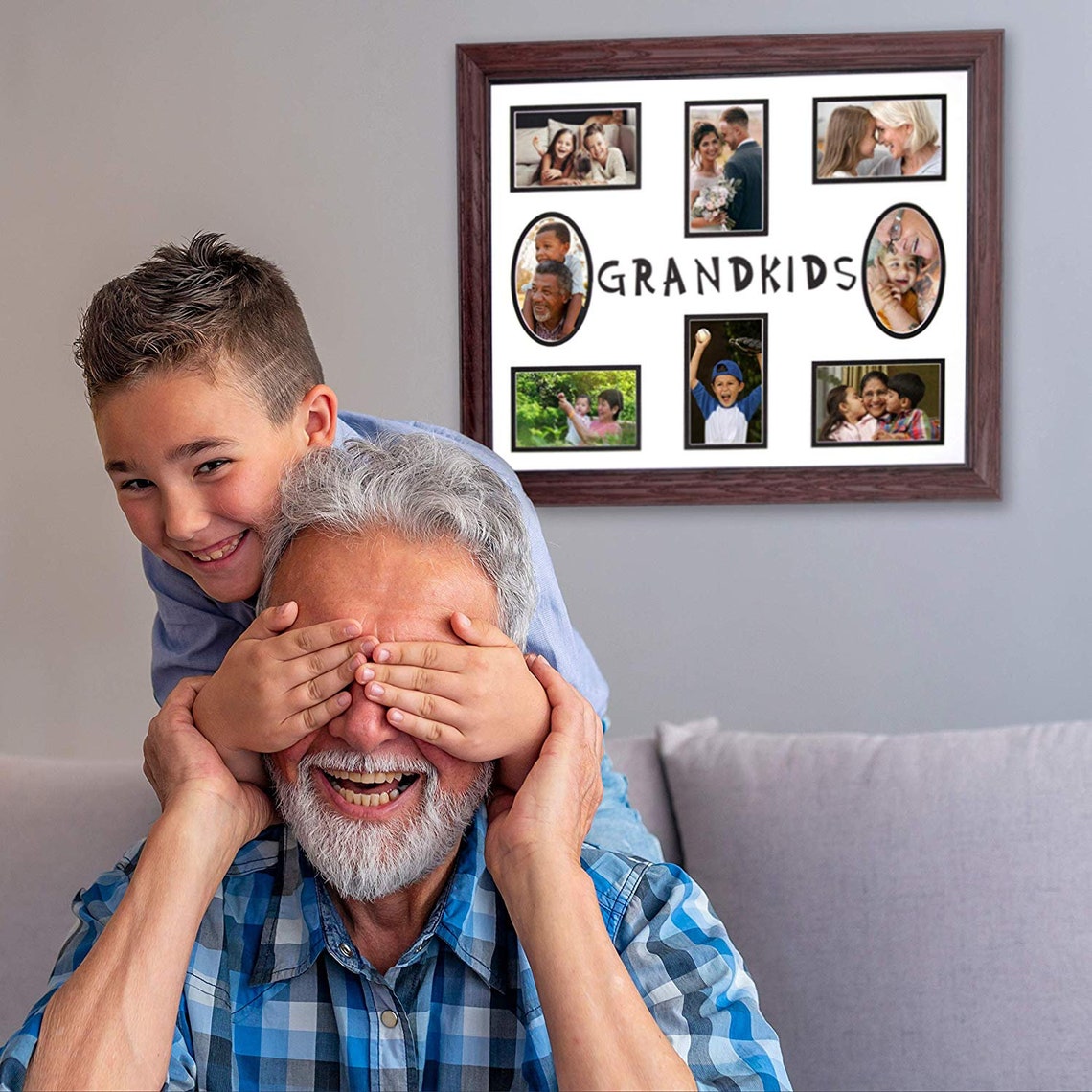 Grandkids Picture Frame Collage Holds 8 3 X 5 Etsy