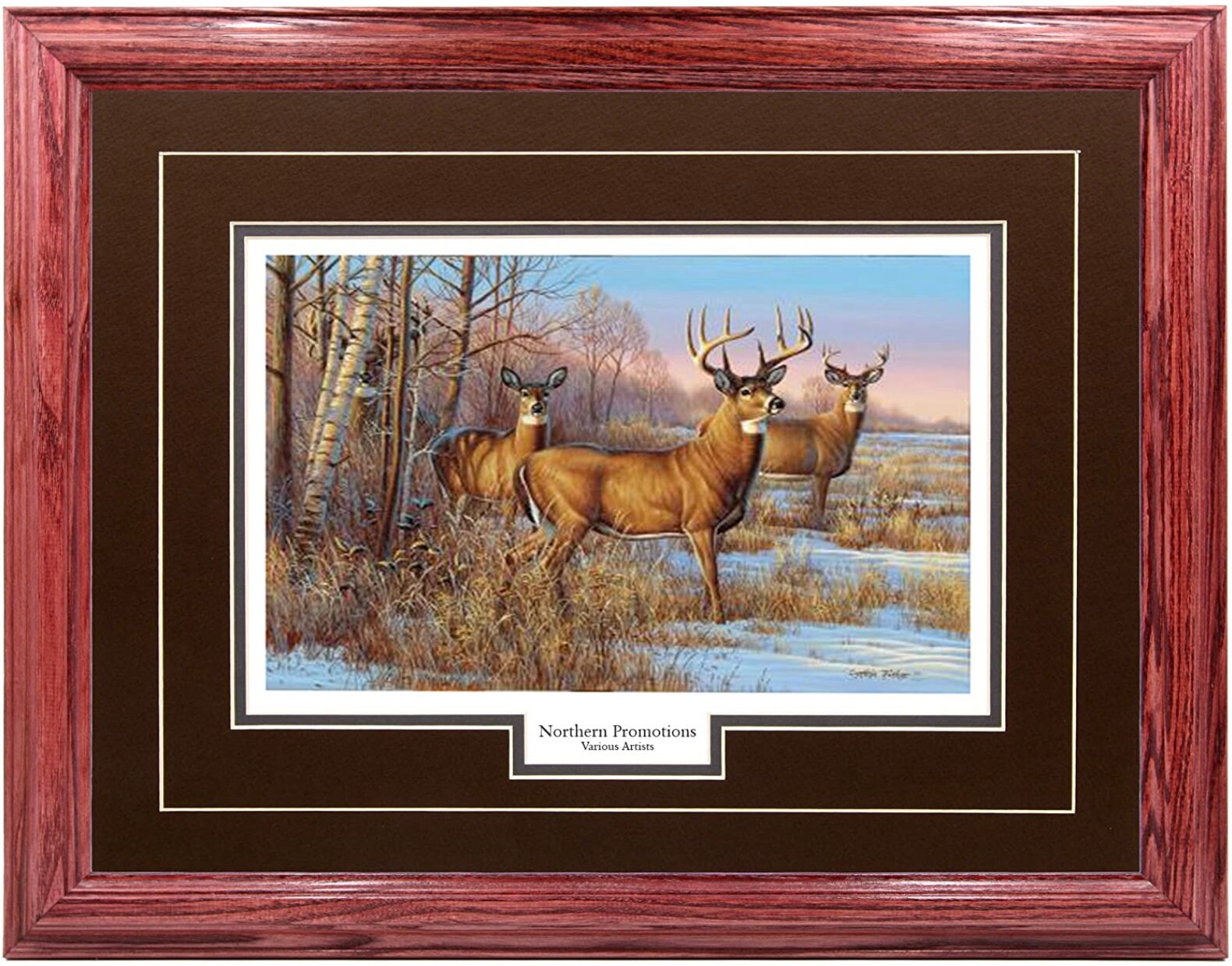 Whitetail Deer Wall Art Hunting Decoration Hardwood Frame Etsy