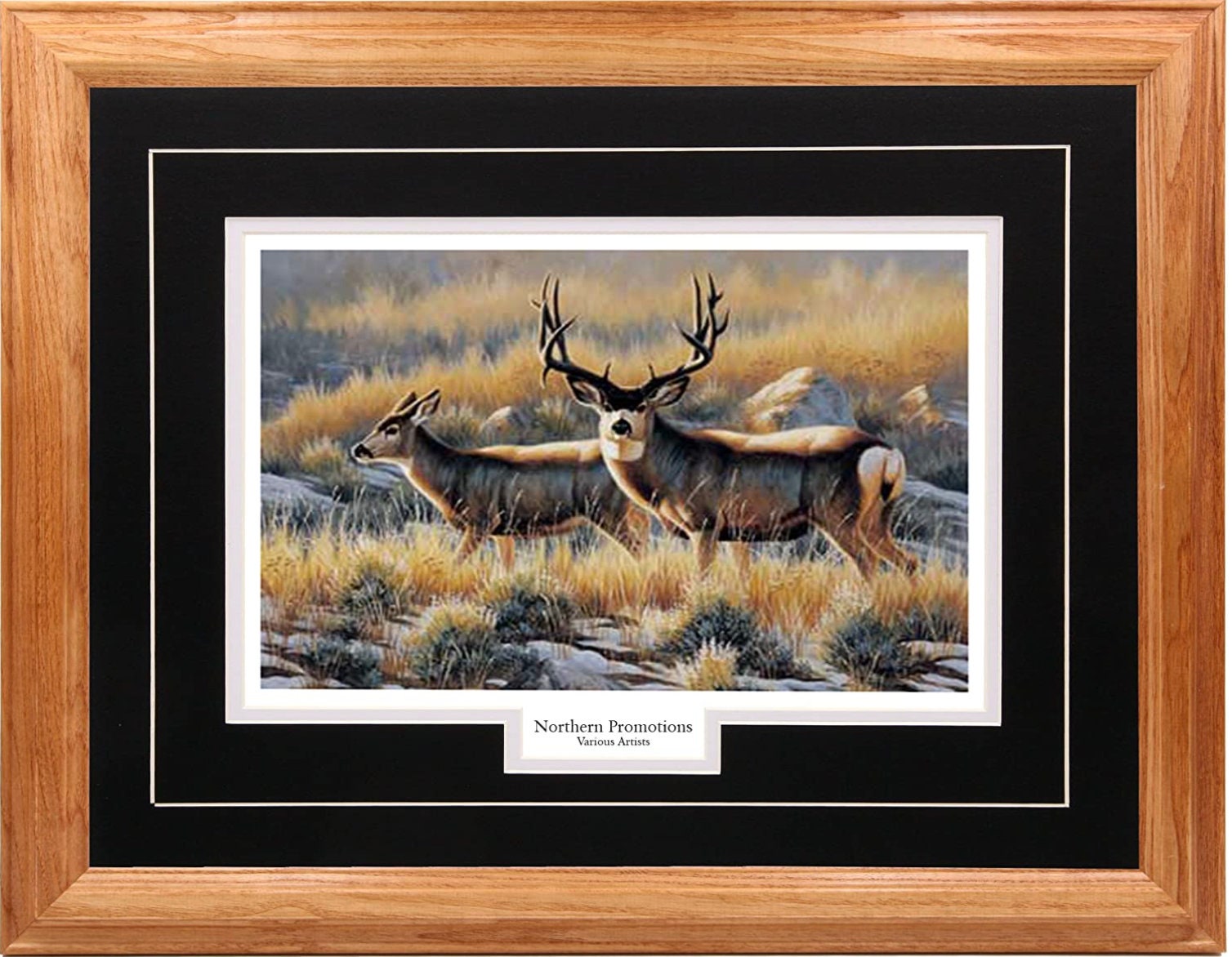 Mule Deer Wall Art Hunting Decoration Hardwood Frame 17x21 Etsy UK