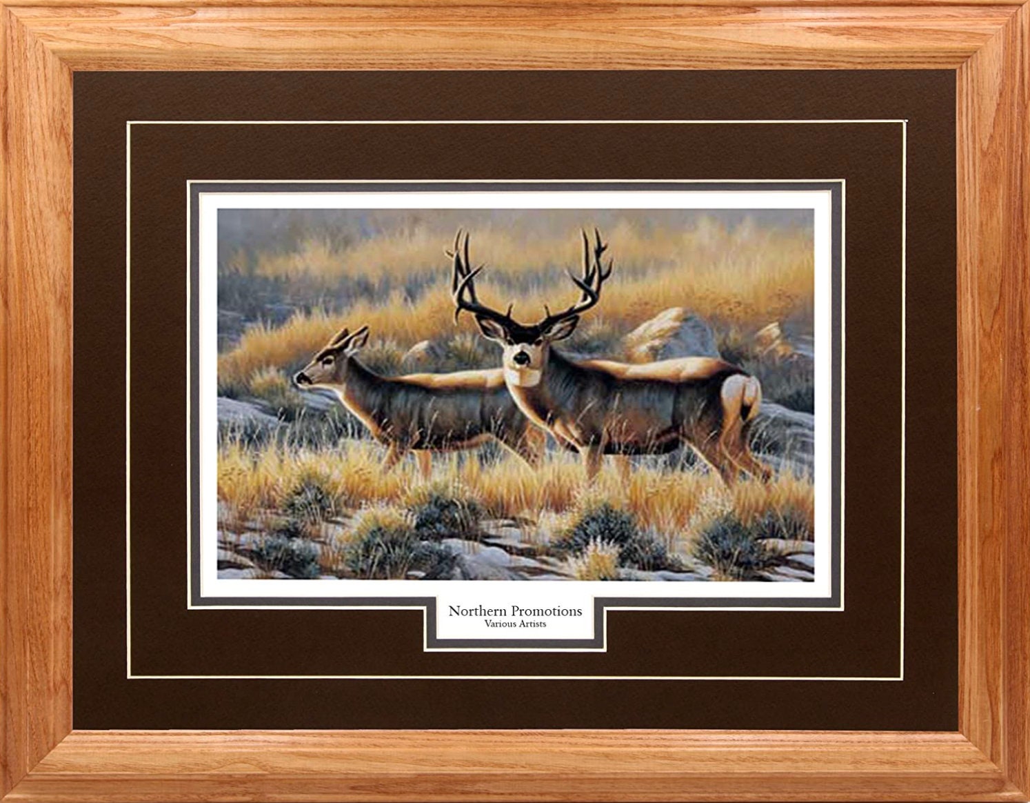 Mule Deer Wall Art Hunting Decoration Hardwood Frame 17x21 Etsy UK