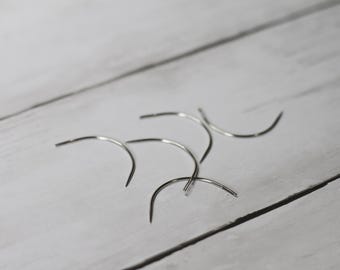 2" Curved Needles, Pack of 5 | Bookbinding, leather, paper, crafts sewing needles
