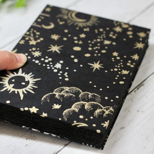 Handmade Black Watercolor Sketchbook: Lokta Paper, Coptic Binding
