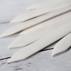 8” Real Genuine Bone Folder | Bookbinding, leather, paper, crafts Creasing Tools