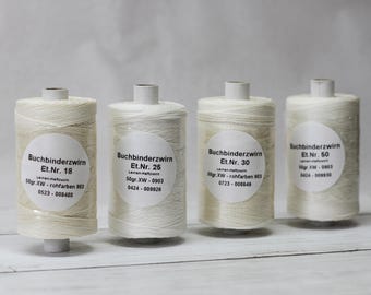 German linen sewing thread - raw white, 10m, 25m, spool