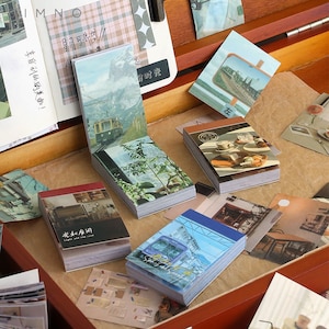 Scenery Sticker Booklet: Landscape Light & Shadow, 50 pcs