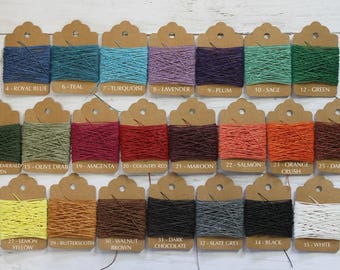 Waxed linen, Irish Linen Thread 3 ply, 5m 10m