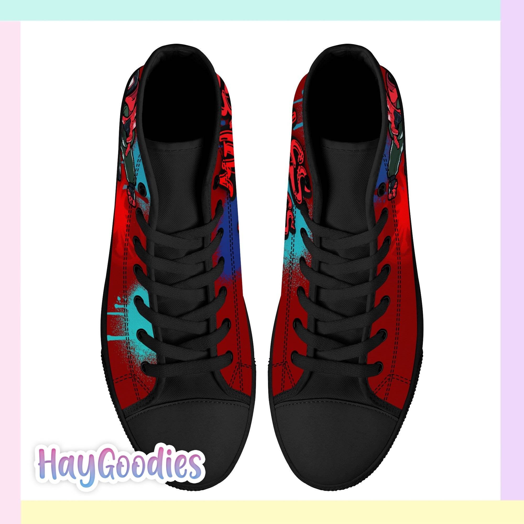 Custom Made Spiderman Miles Morales Unisex Men Women Sneaker | Etsy