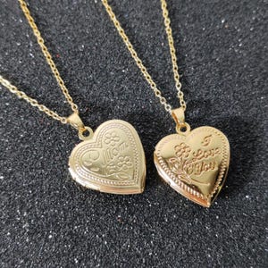 Personalized Heart Locket Necklace: Custom Photo, Gold Pendant, Mom Gift