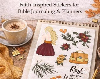 Rest and Refresh Bible Journaling Kit, Creative Faith (PDF, PNG)