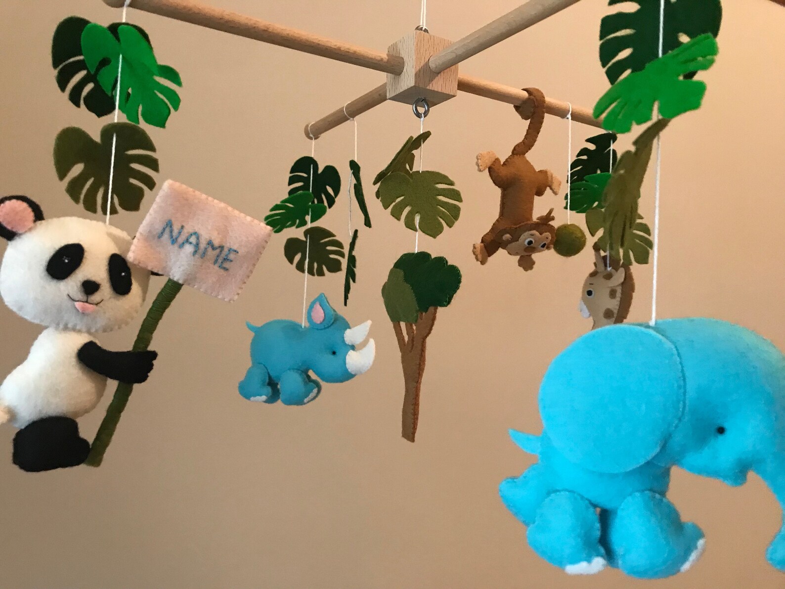 Safari Baby Mobile , Nursery Mobile , Crib Mobile Newborn , Safari