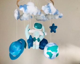 Space baby mobile, Planet mobile , Space baby shower,  Astronaut mobile , Solar system mobile