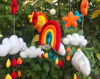 Regenbogen Baby Mobile, Wolken Baby mobile