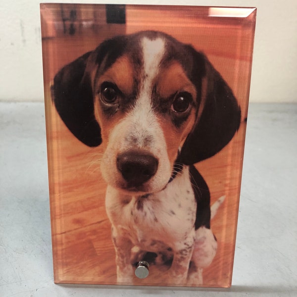 Frameless Glass Picture Frame Etsy