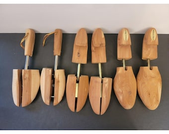 3 Pairs of Cedar Wood Trees - Size Medium Adjustible - Hanover Shoe & Unbranded