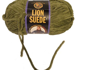 Lion Suede Yarn Skein Olive
