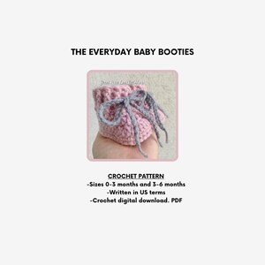 Crochet baby booties, crochet pattern, baby crochet pattern, baby