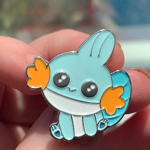 Mudkip Plushie Inspired Soft Enamel Pin