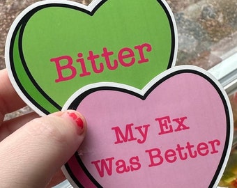 Salty Hearts - Sarcastic Valentines Day Stickers