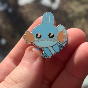 Crochet Inspired Mudkip Hard Enamel Pin