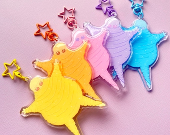 Boohbah Charm Keyring // Kawaii Rainbow Pastel Kidcore