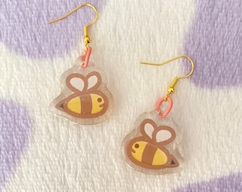 Cute Bee Acrylic Earrings // Kidcore Kawaii Harajuku