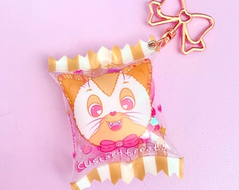 Orange Cat Candy Bag Charm // Kawaii Pastel Kidcore