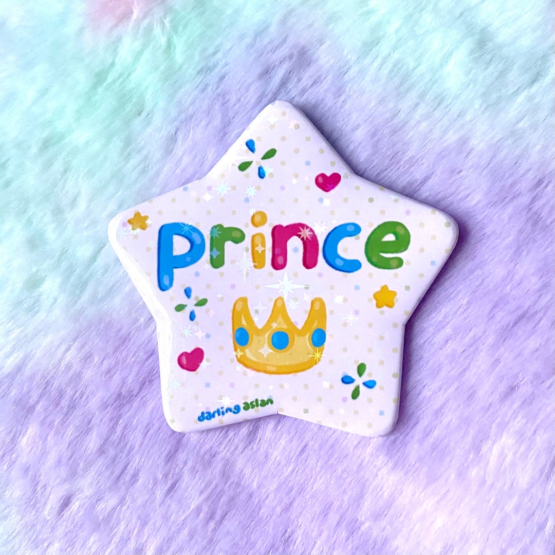 Prince Star Badge Button Pin - Etsy