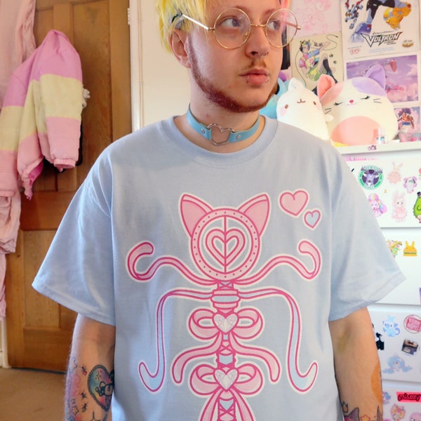 Magisches Katzen T-shirt // Fairy Kei Pastel Goth Decora Harajuku