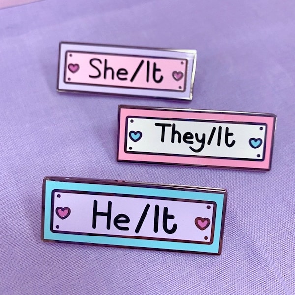 Pronoun Pins - Etsy