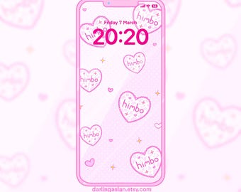 Sfondo per la schermata di blocco del telefono rosa pastello di Himbo